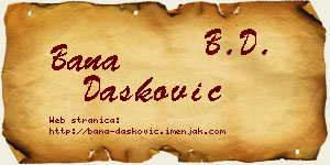 Bana Dašković vizit kartica